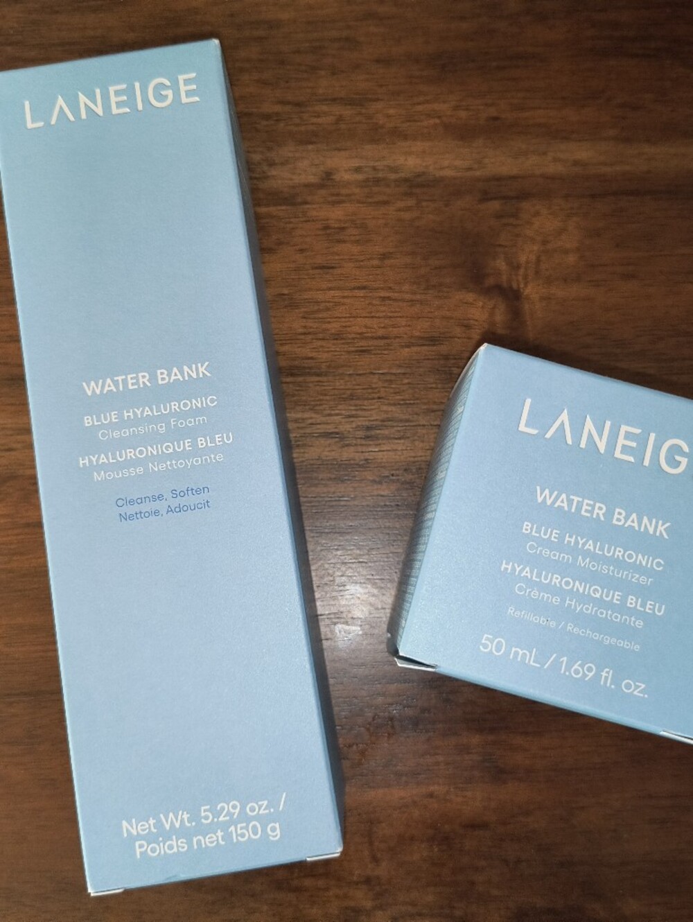 Laneige Water Bank Moisturizer and Cleanser